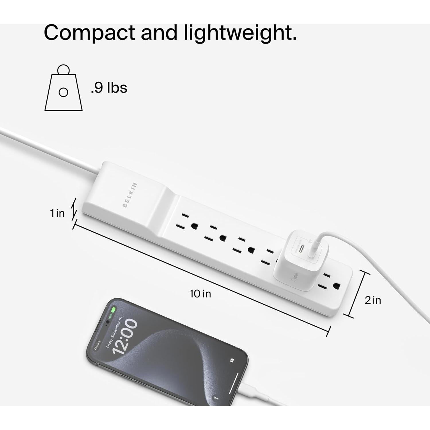 Regleta Belkin 6 Salidas con Protección 1080 Julios 1.83m