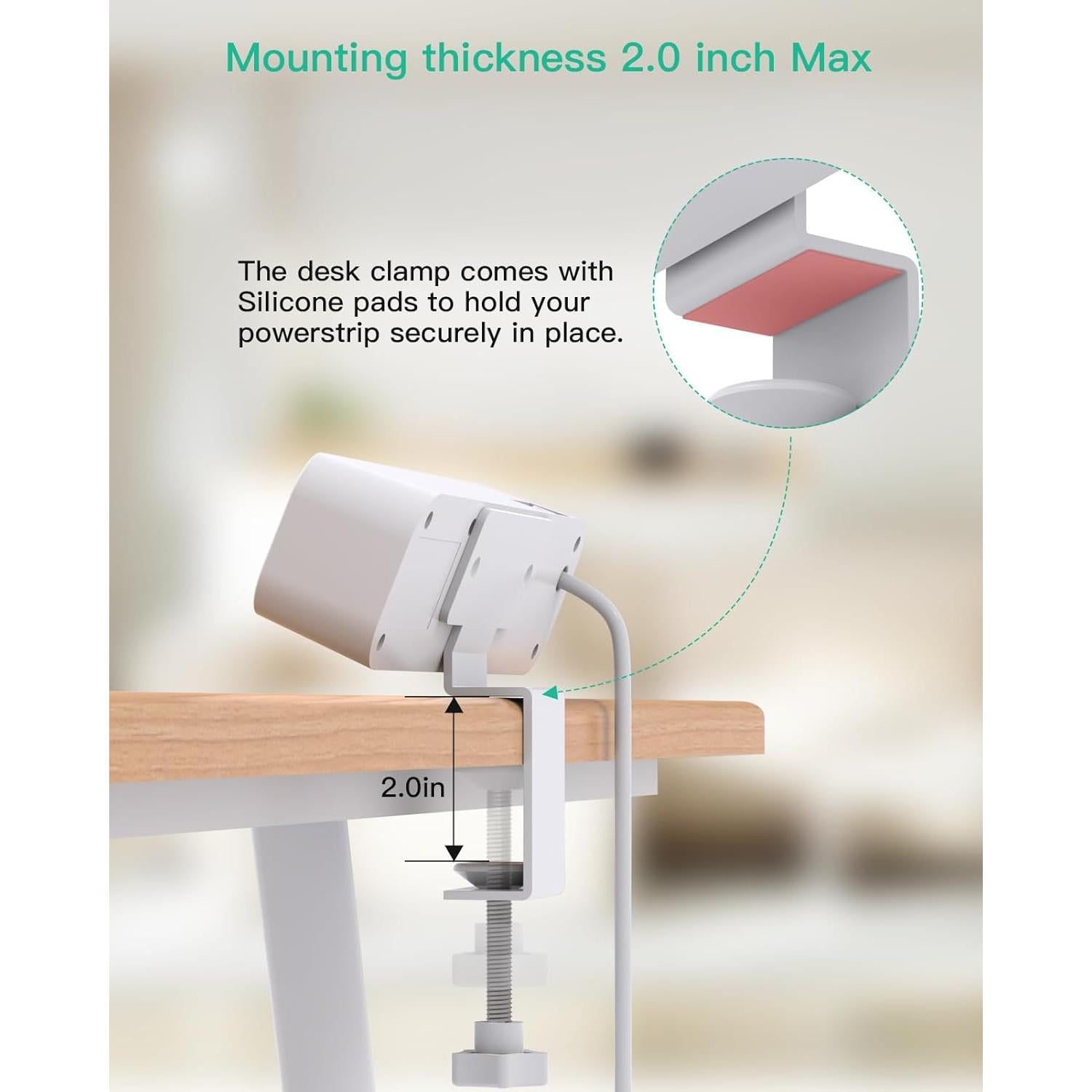 Toma de Corriente con Abrazadera MIFASOPOWER 5FT 4AC 4USB