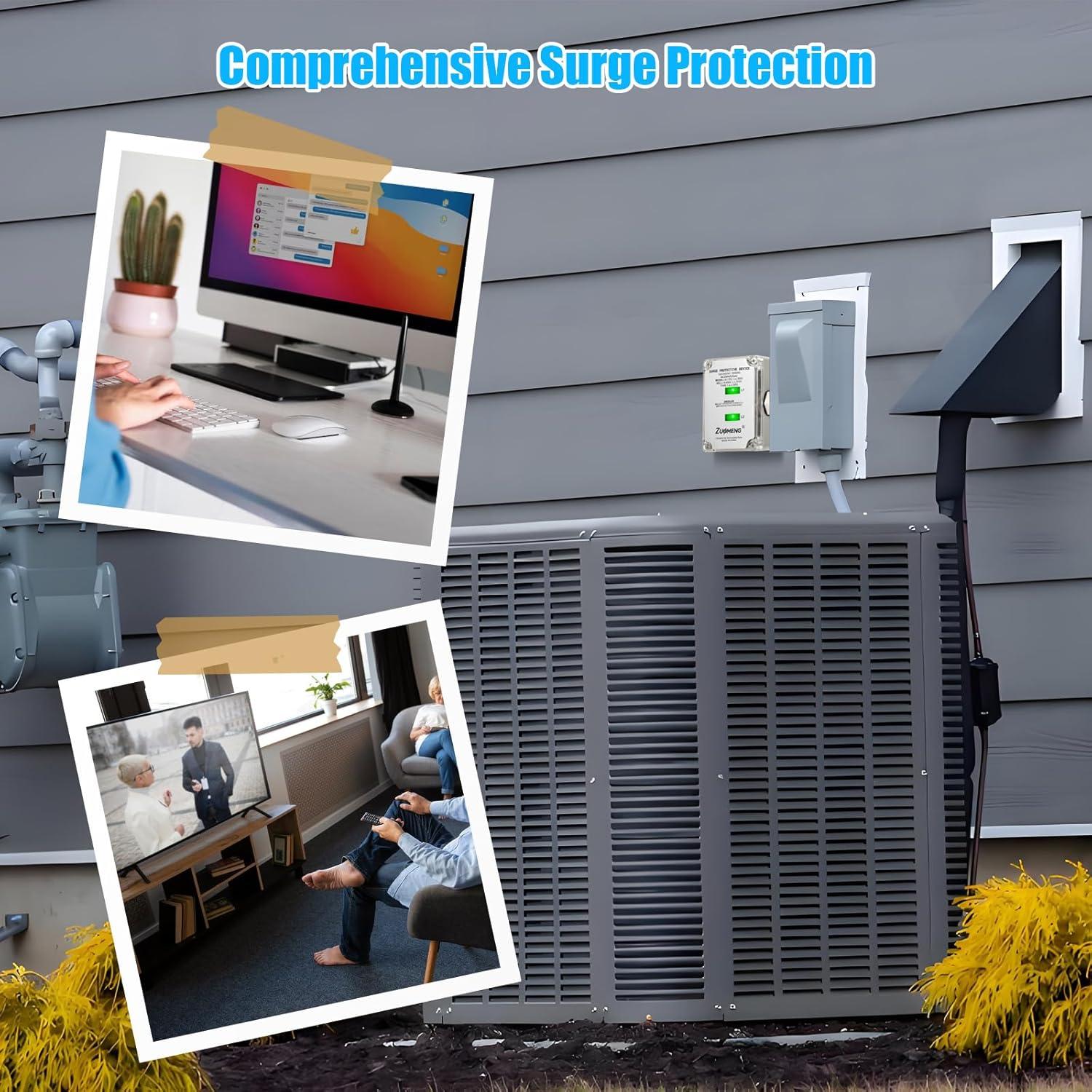 Protector de Sobretensión HVAC Zuomeng 120/240VAC 20kA