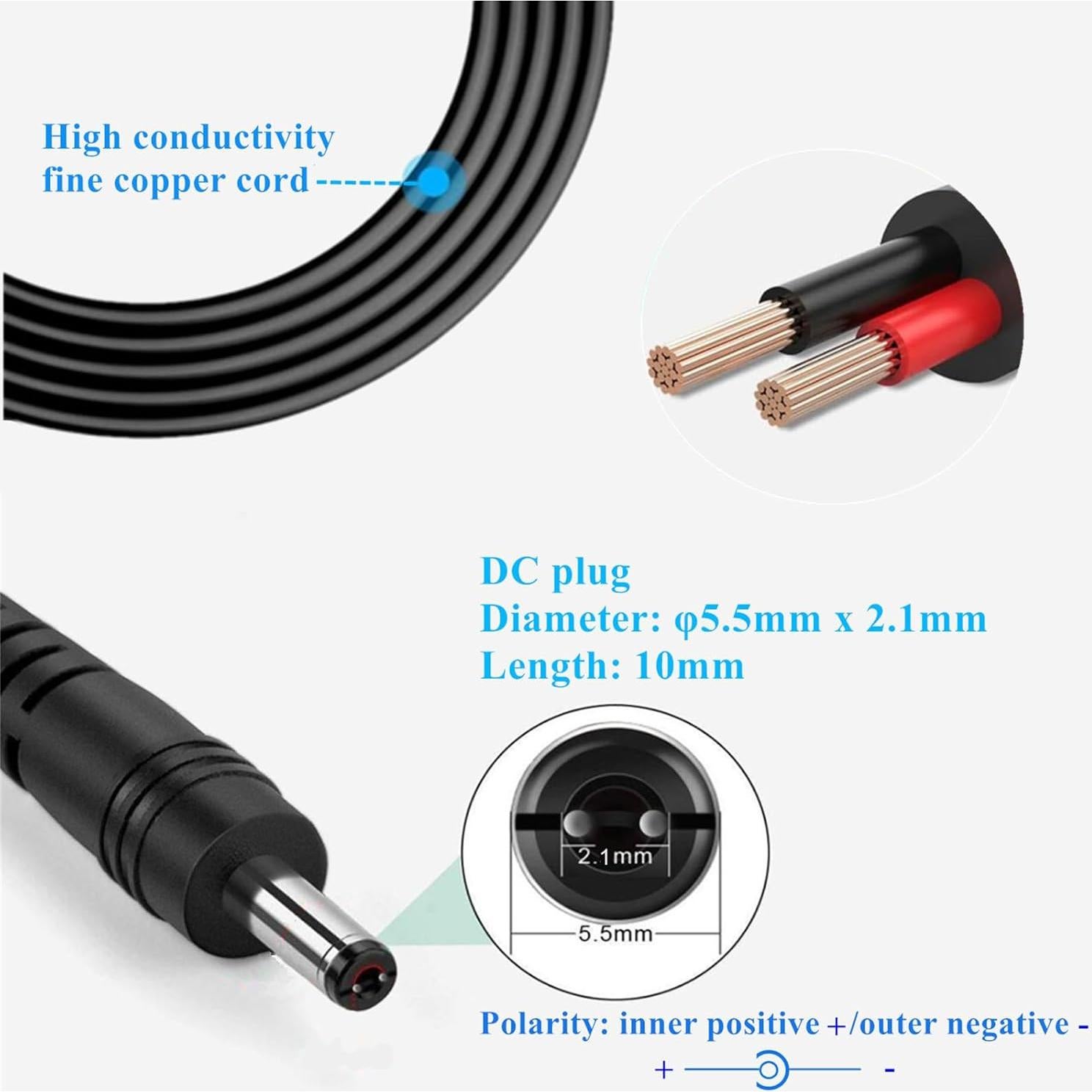 Fuente de Alimentación AC-DC 12V 1A GuanTing con 11 Conectores