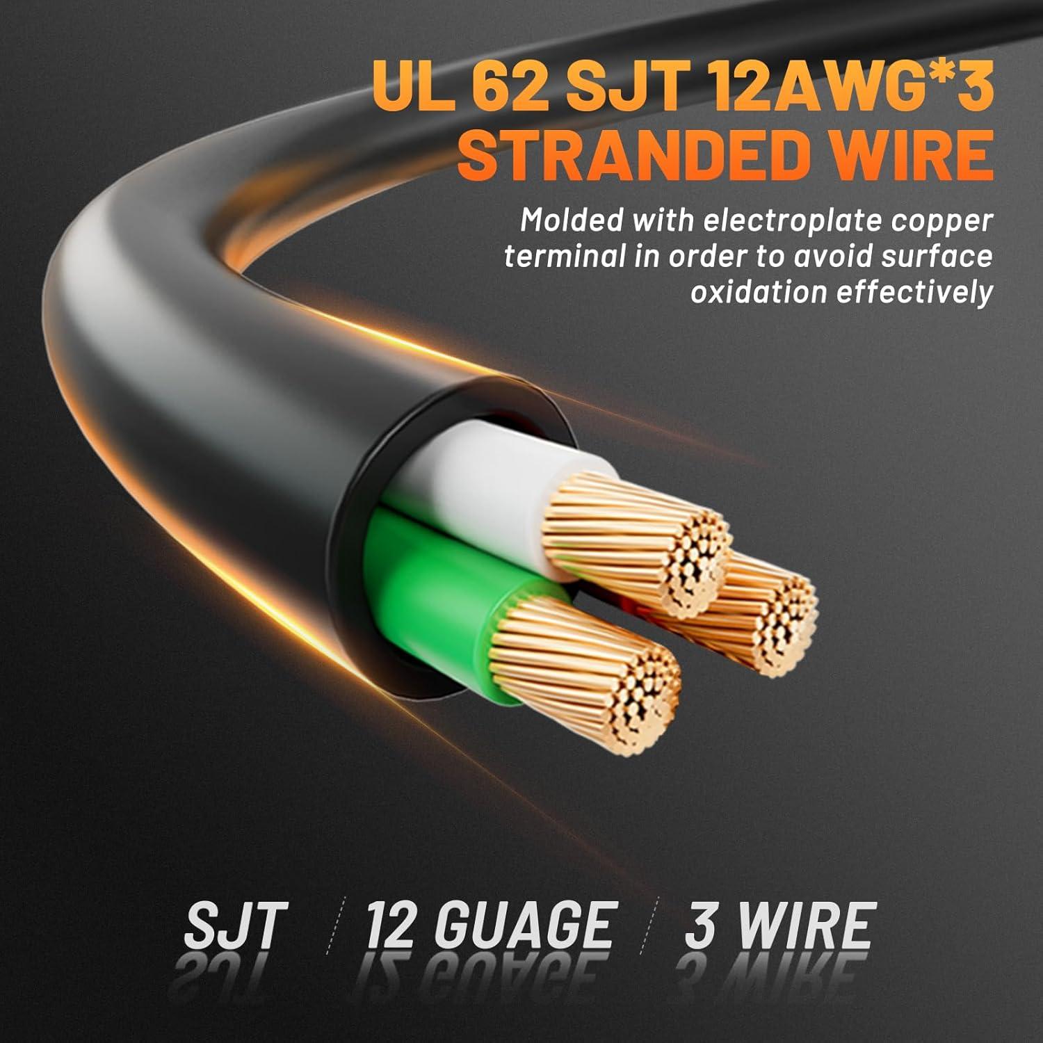 Adaptador de Poder MECMO 12AWG 1 Pie 15A a 20A NEMA