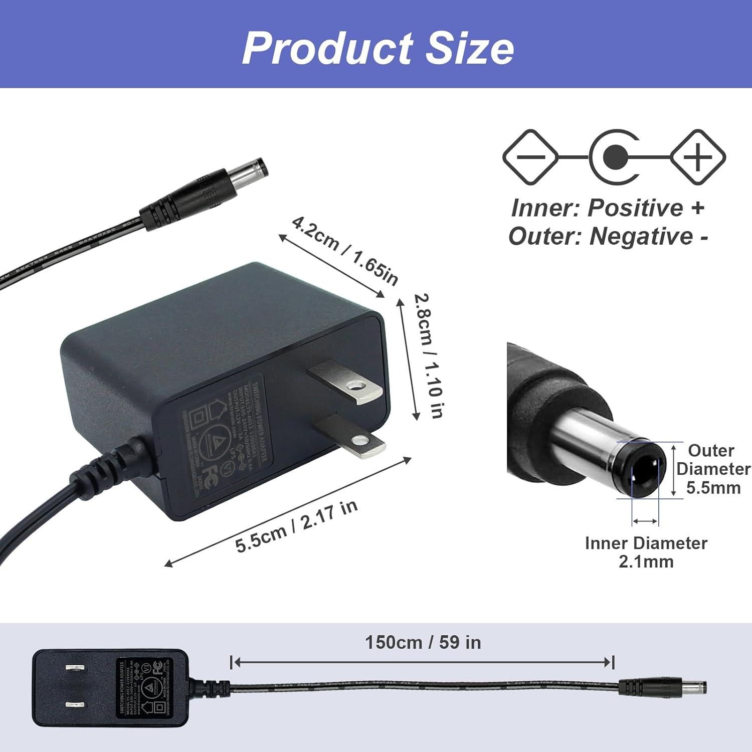 Adaptador de Alimentación 12V 1A Genérico con 9 Conectores