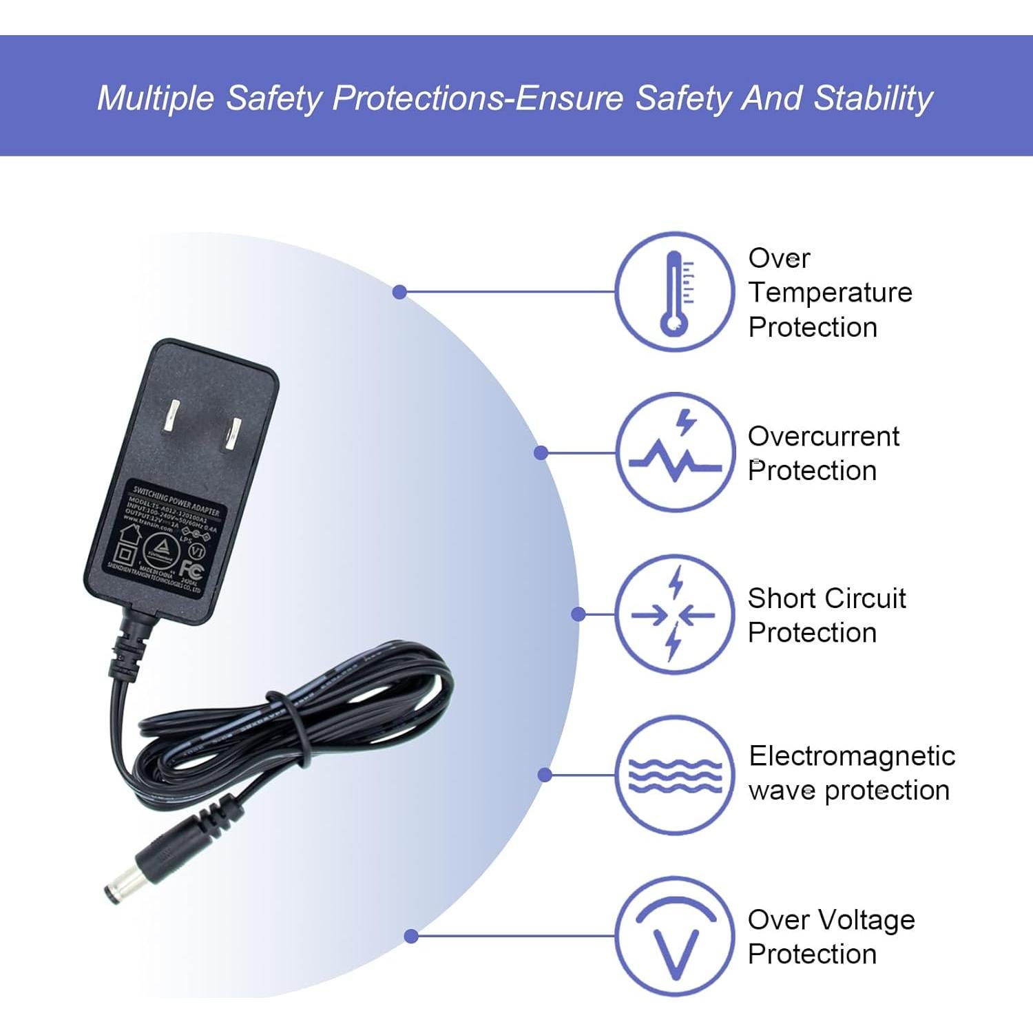 Adaptador de Alimentación 12V 1A Genérico con 9 Conectores