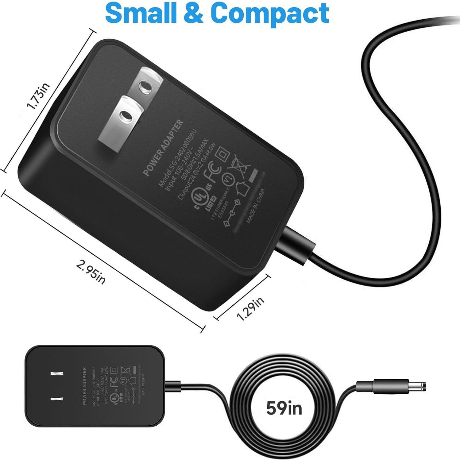 Fuente de Alimentación 24V 2A GAFOULO Adaptador LED 2 Paquetes