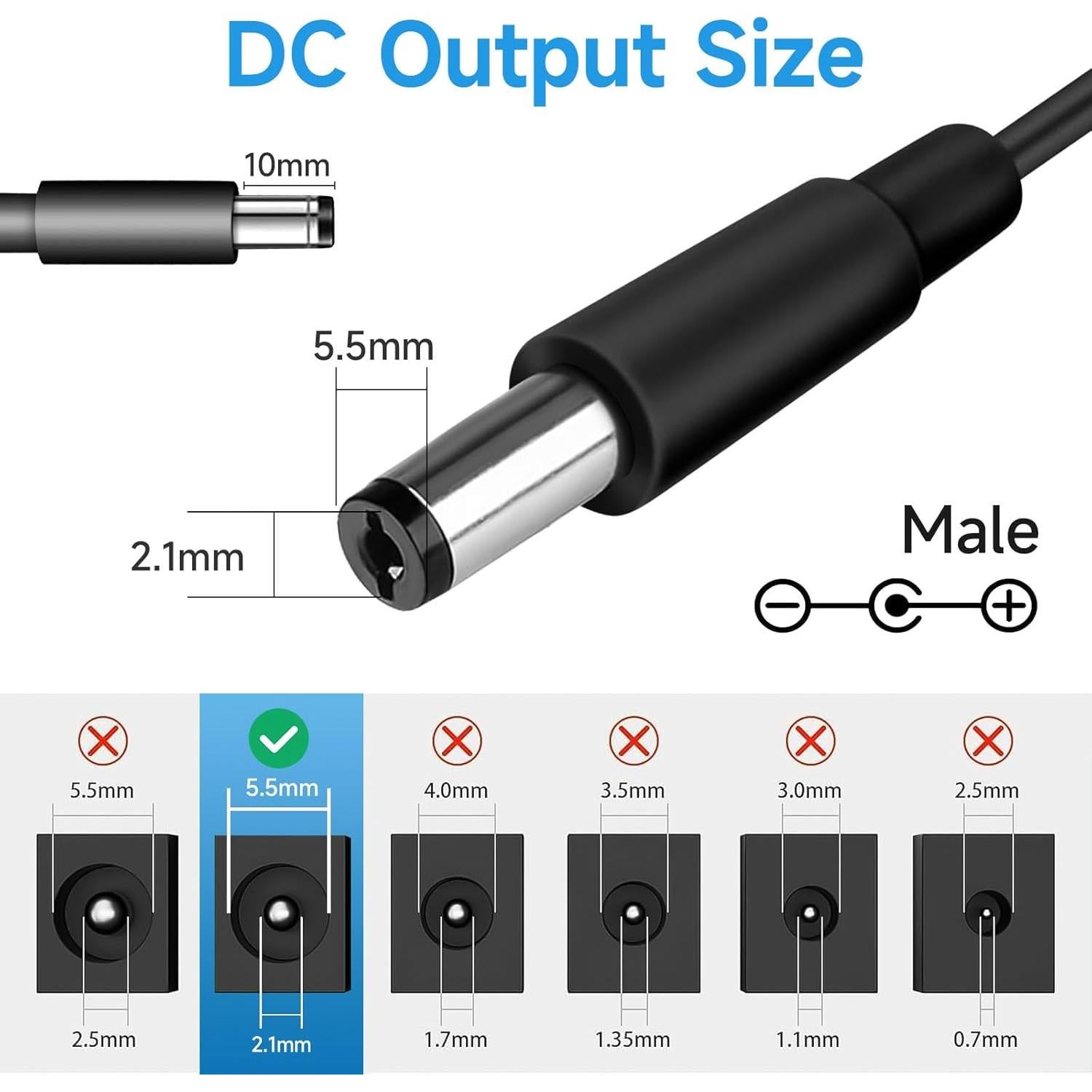 Fuente de Alimentación 24V 2A GAFOULO Adaptador LED 2 Paquetes