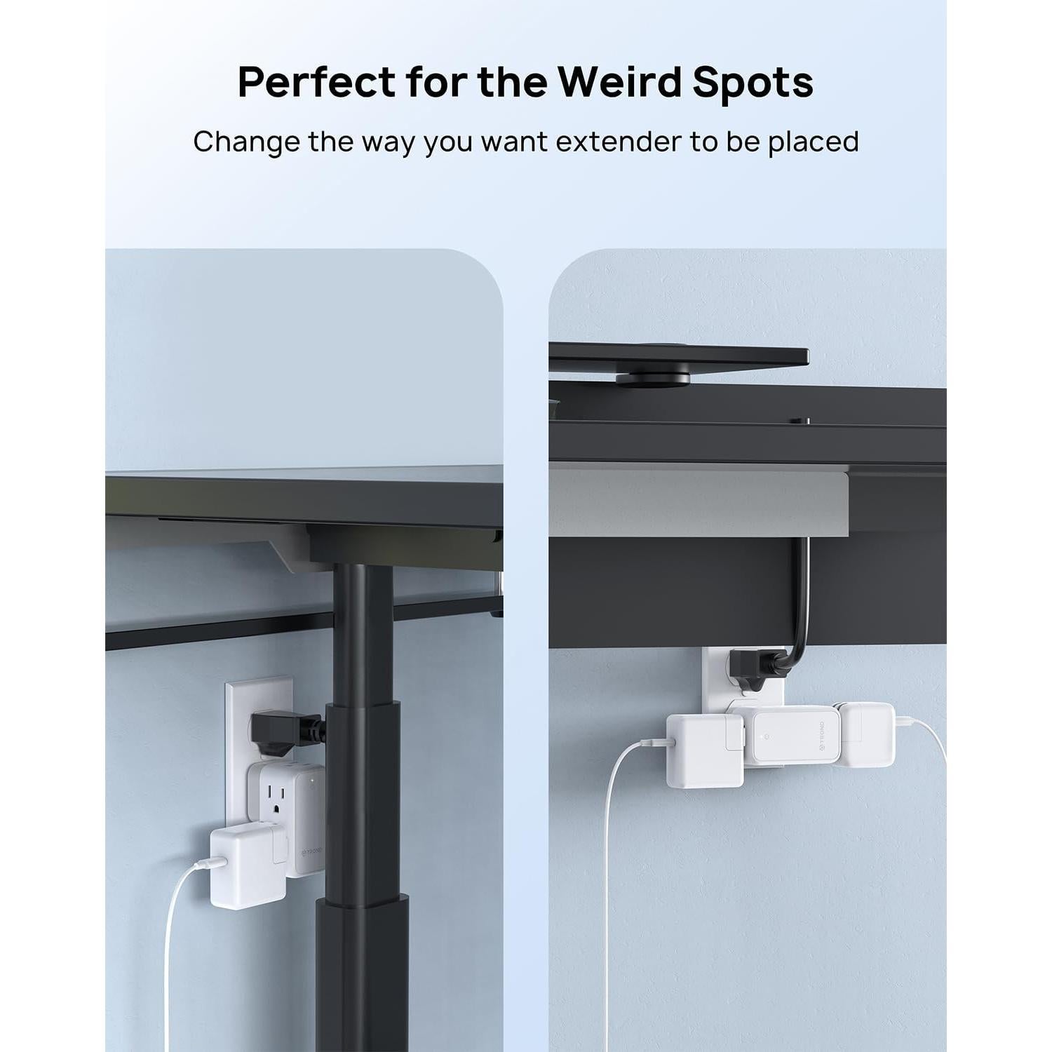 Extensor de Enchufe TROND 6 Salidas AC Rotatorio 360° Blanco