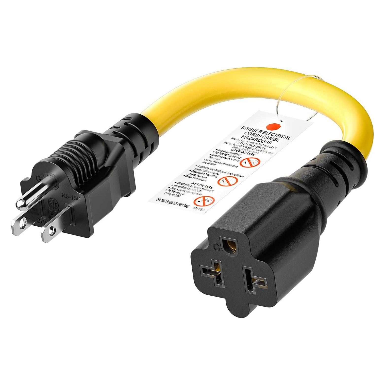 Adaptador de Enchufe CA 4 en 1 Plugrand 30.48cm 15A 125V