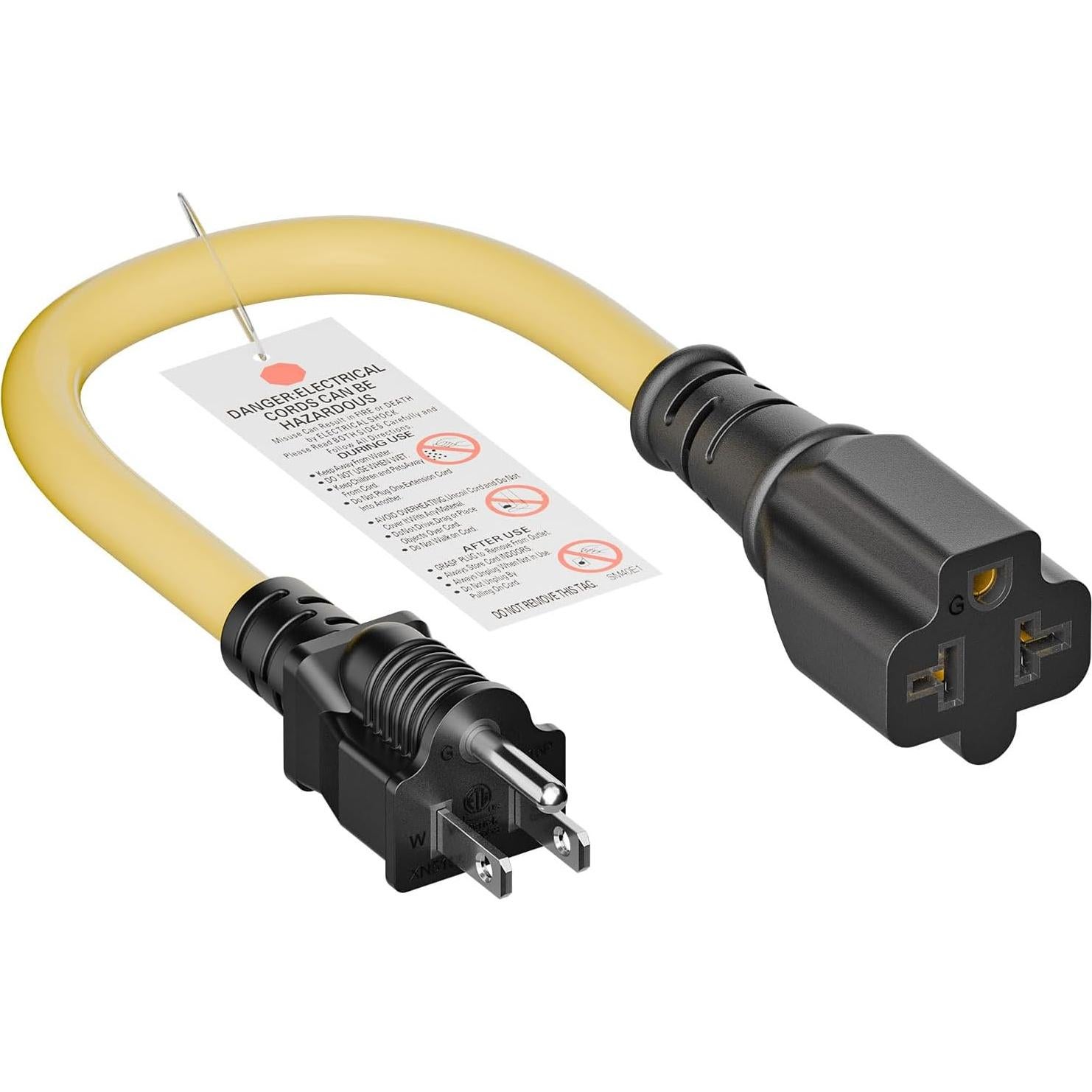 Adaptador de Enchufe CA 4 en 1 Plugrand 30.48cm 15A 125V