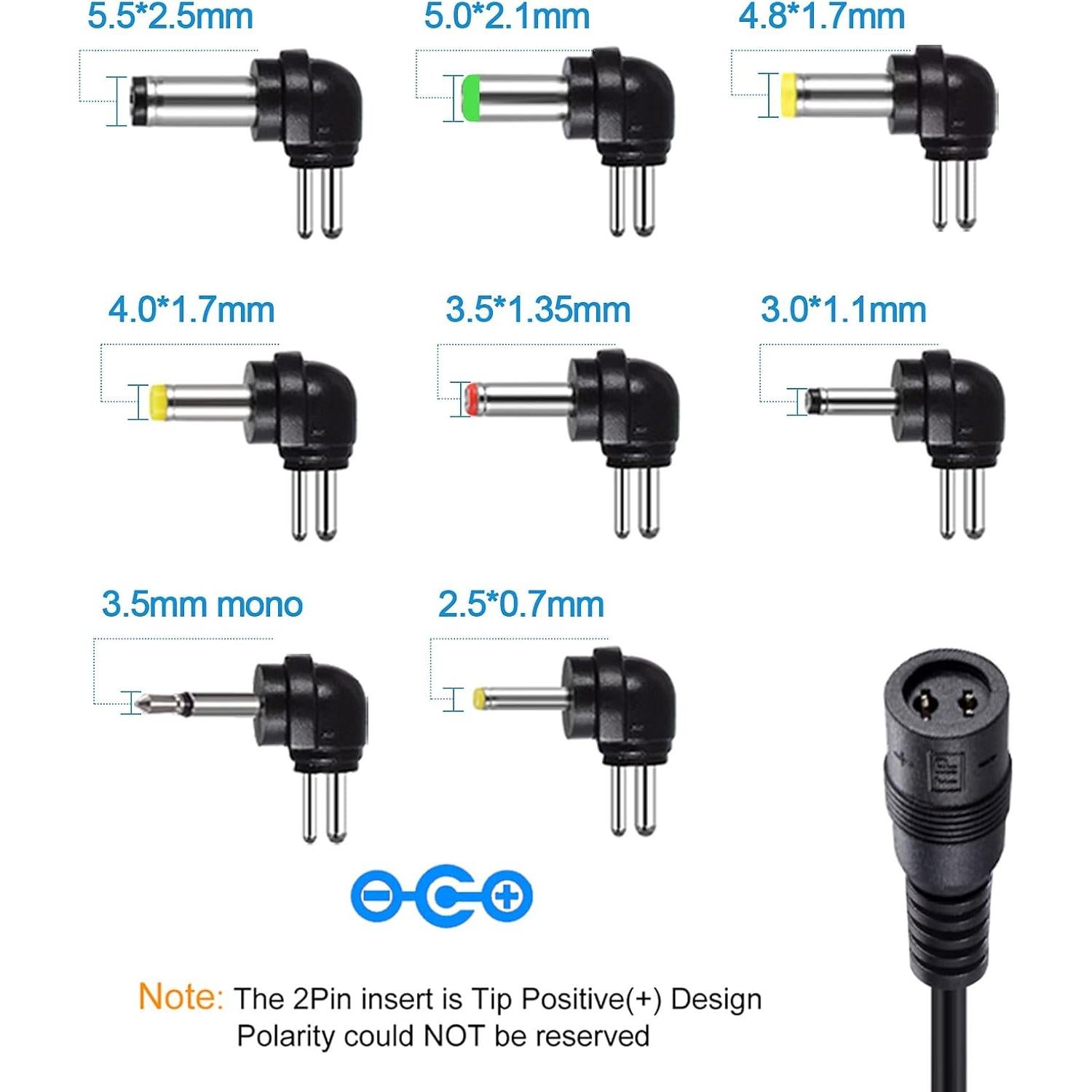 Adaptador de Corriente AC/DC SoulBay 12W 3V-12V 8 Enchufes