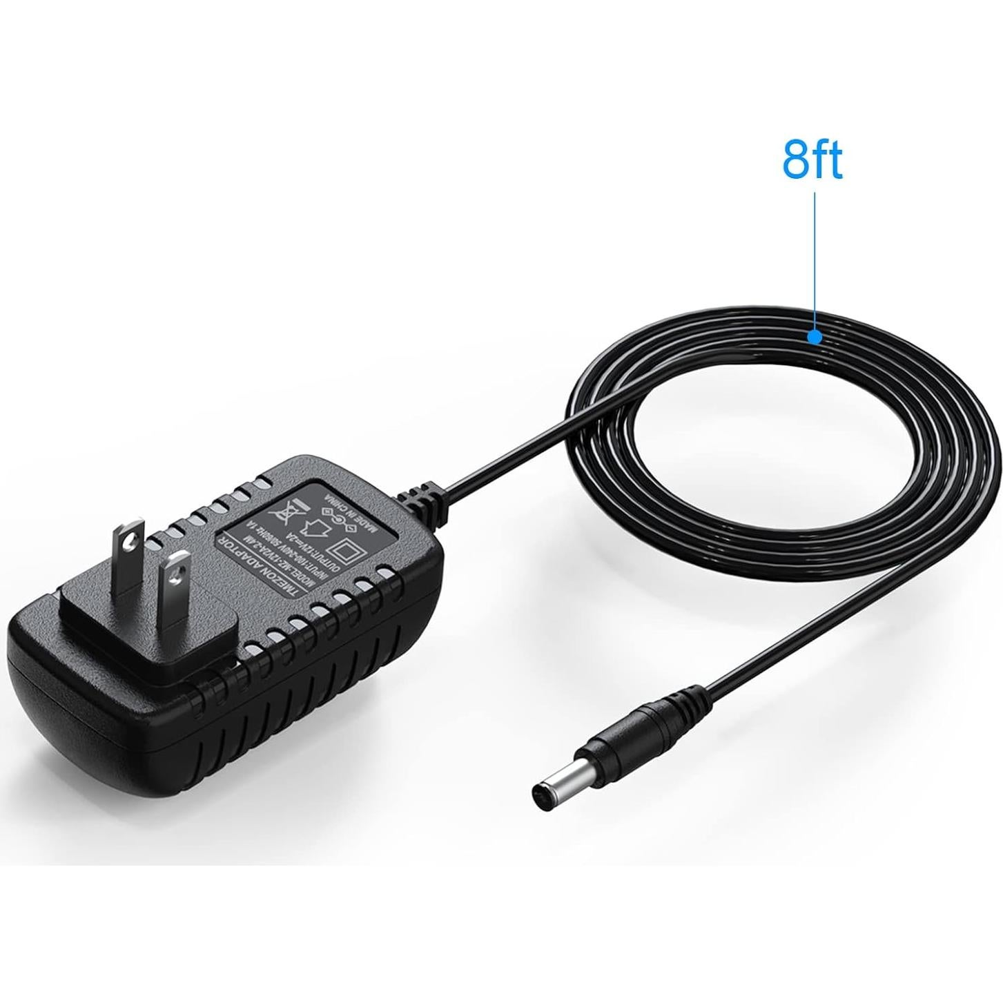Adaptador de corriente TMEZON 12V 2A con cable 2.4m