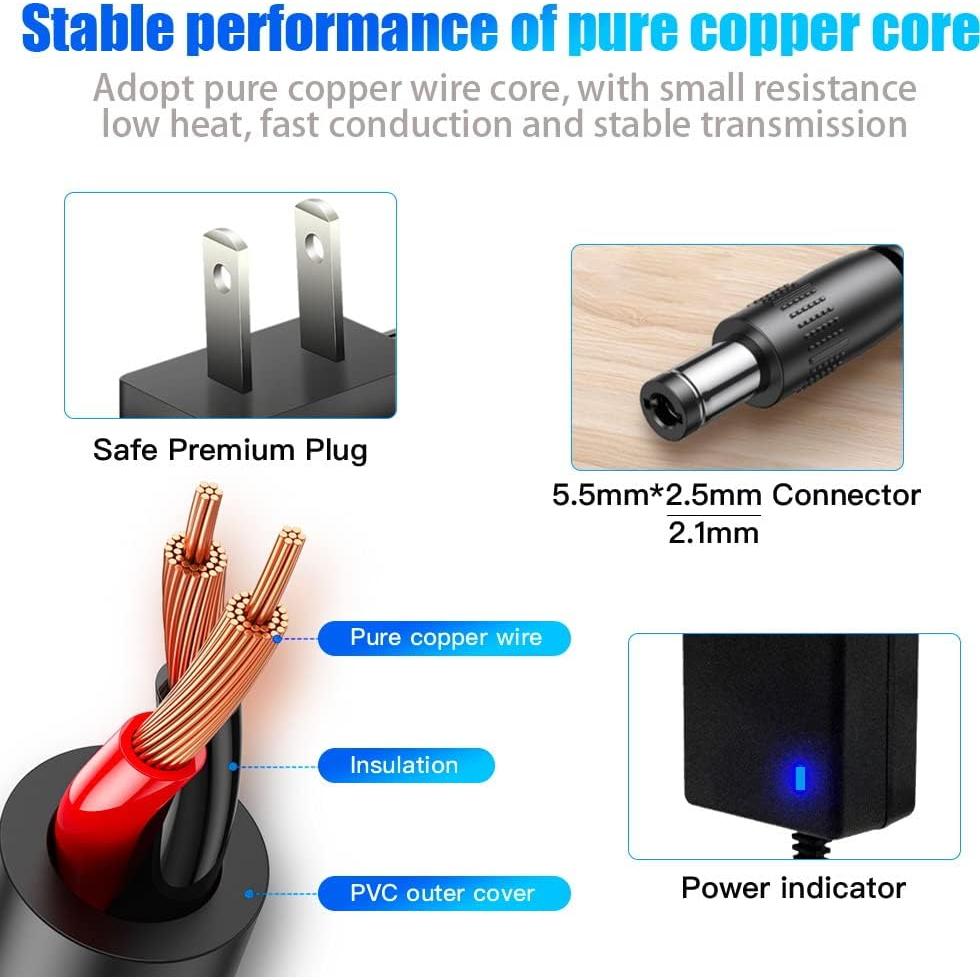 Adaptador de corriente 12V 2A MTDZKJG para luces LED y CCTV