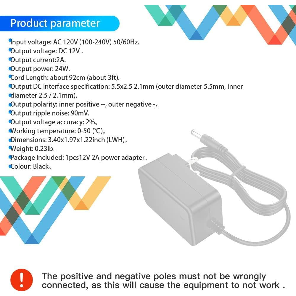 Adaptador de corriente 12V 2A MTDZKJG para luces LED y CCTV