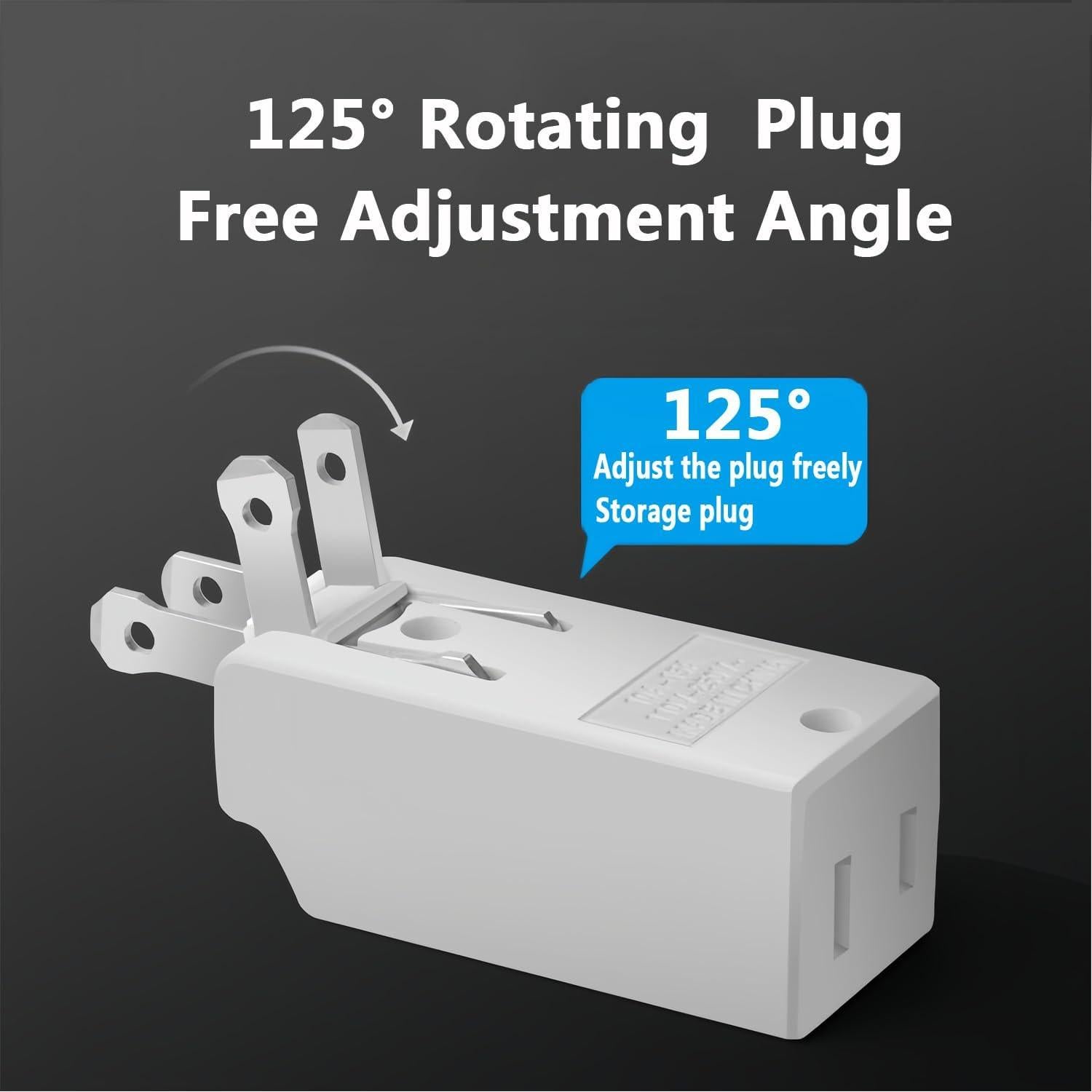 Extensor de Enchufe Múltiple ZwwYvv Mini Plug 3 Tomas 110-250VAC
