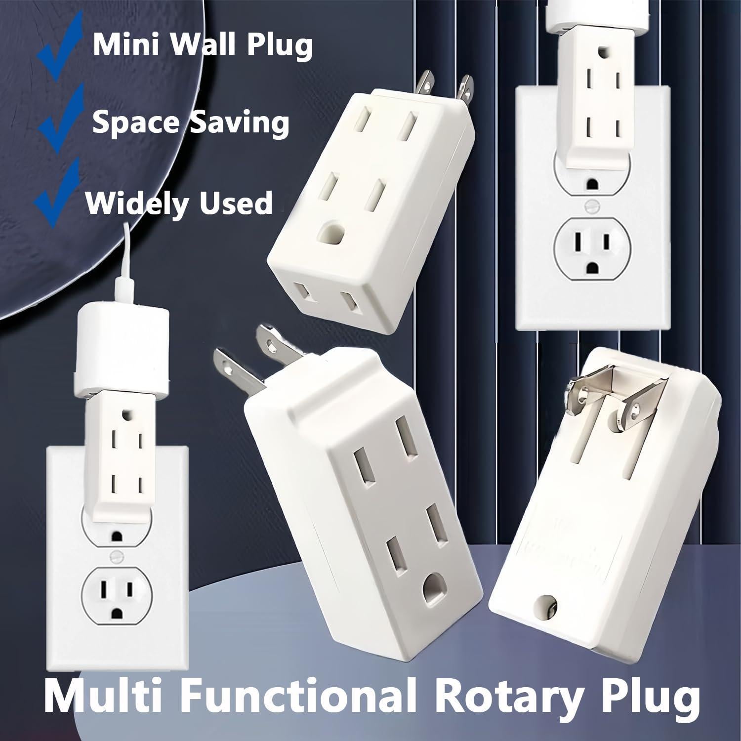 Extensor de Enchufe Múltiple ZwwYvv Mini Plug 3 Tomas 110-250VAC