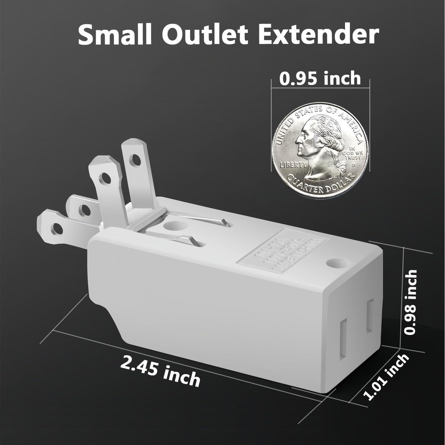 Extensor de Enchufe Múltiple ZwwYvv Mini Plug 3 Tomas 110-250VAC