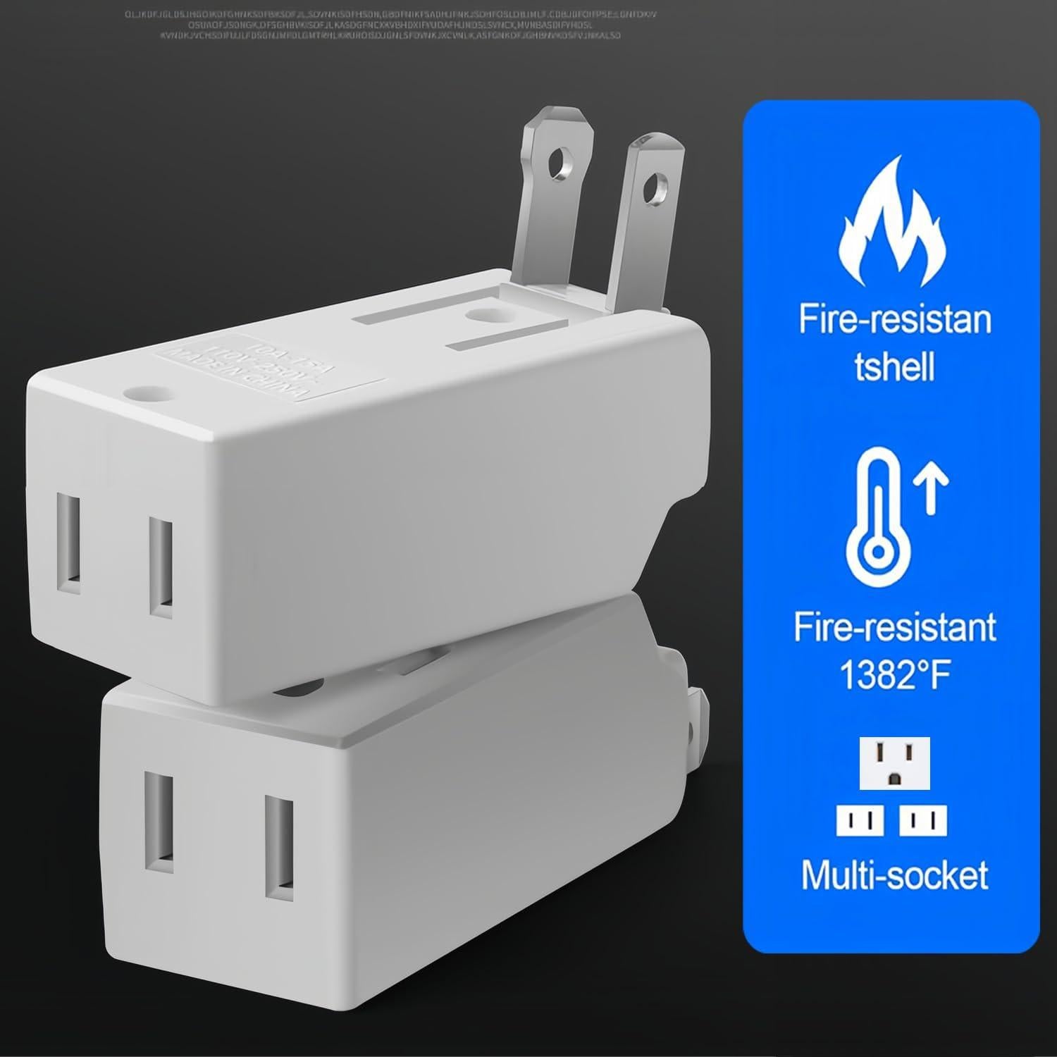 Extensor de Enchufe Múltiple ZwwYvv Mini Plug 3 Tomas 110-250VAC