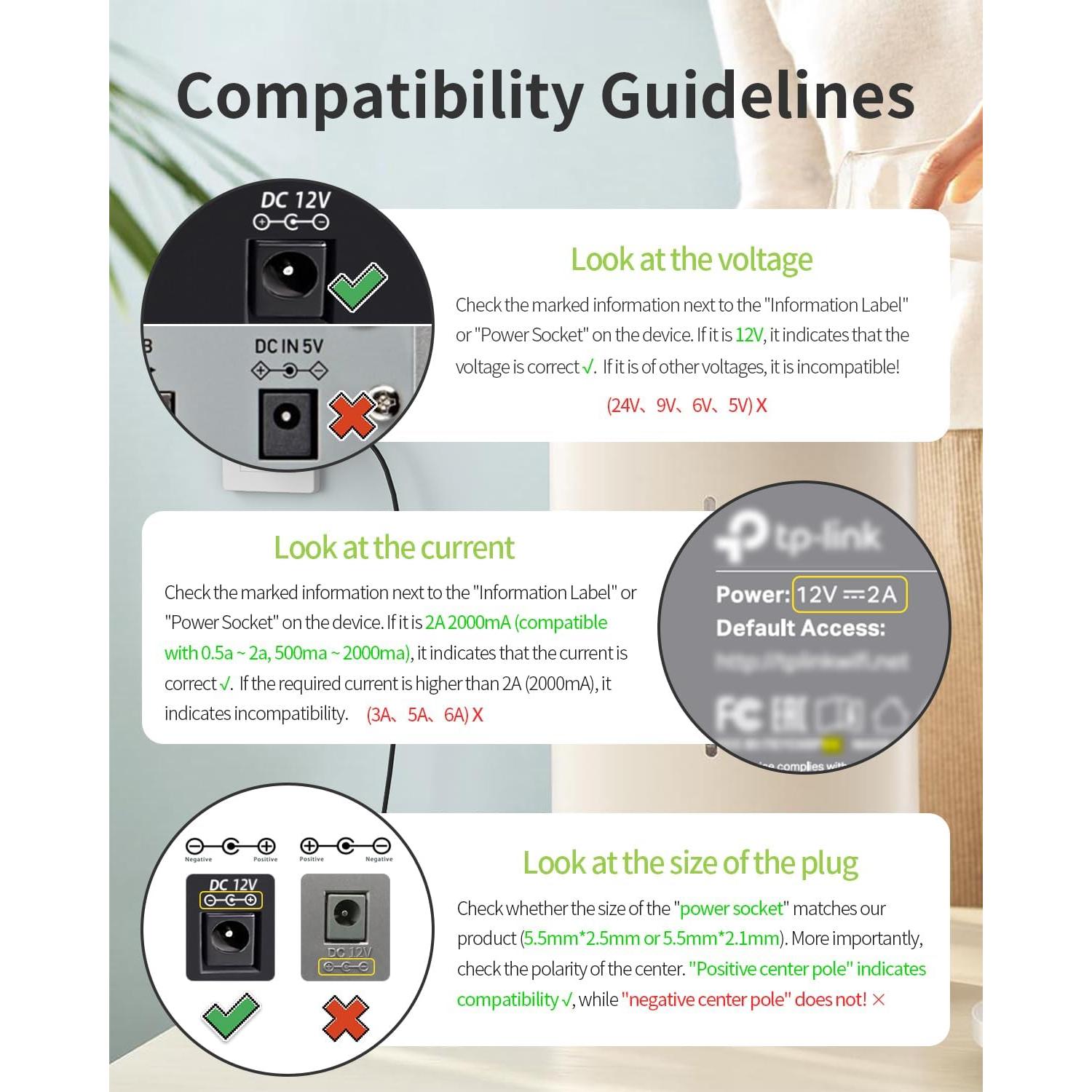 Adaptador de Corriente 12V 2A con 8 Conectores Intercambiables