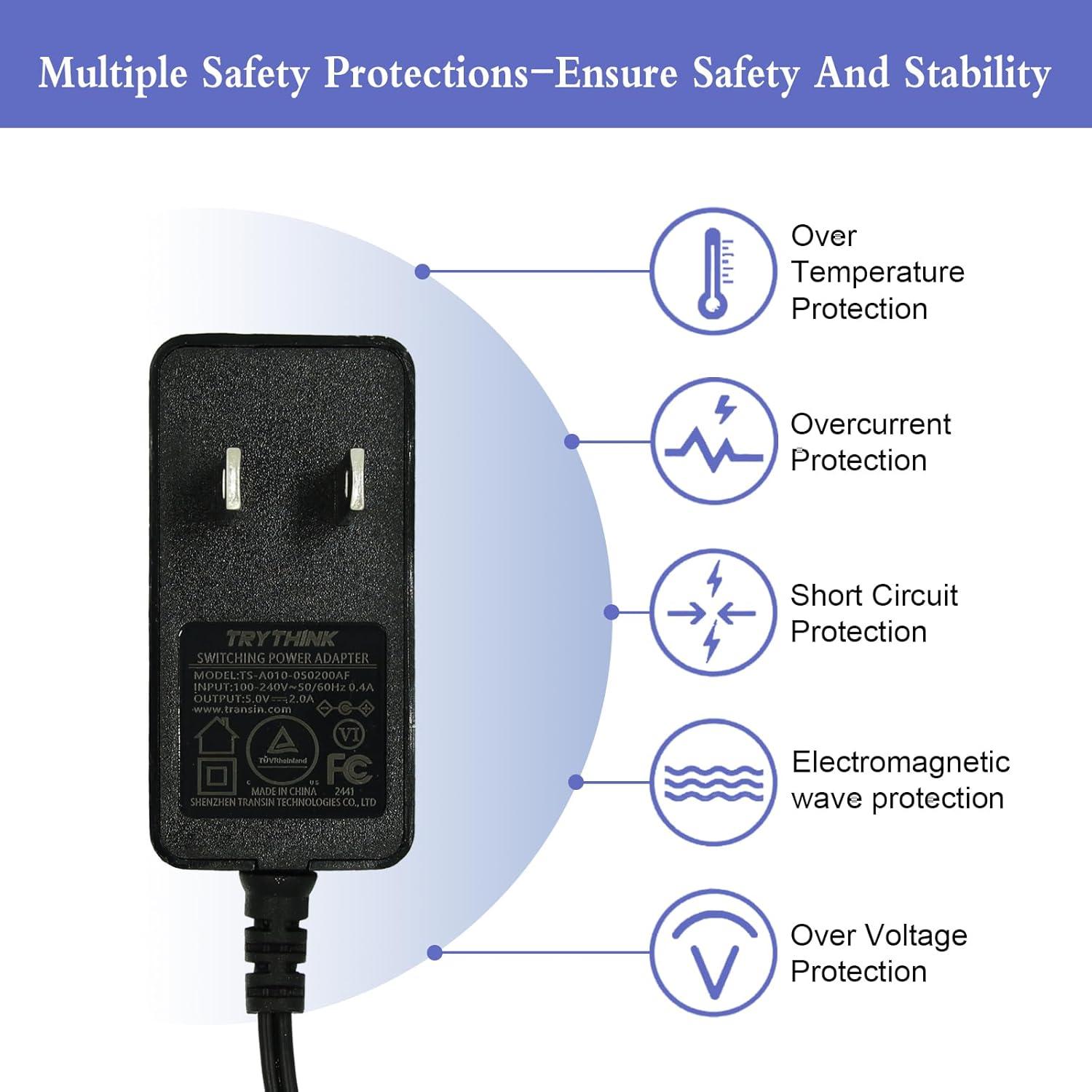 Adaptador de corriente 5V 2A TRYTHINK con 9 conectores