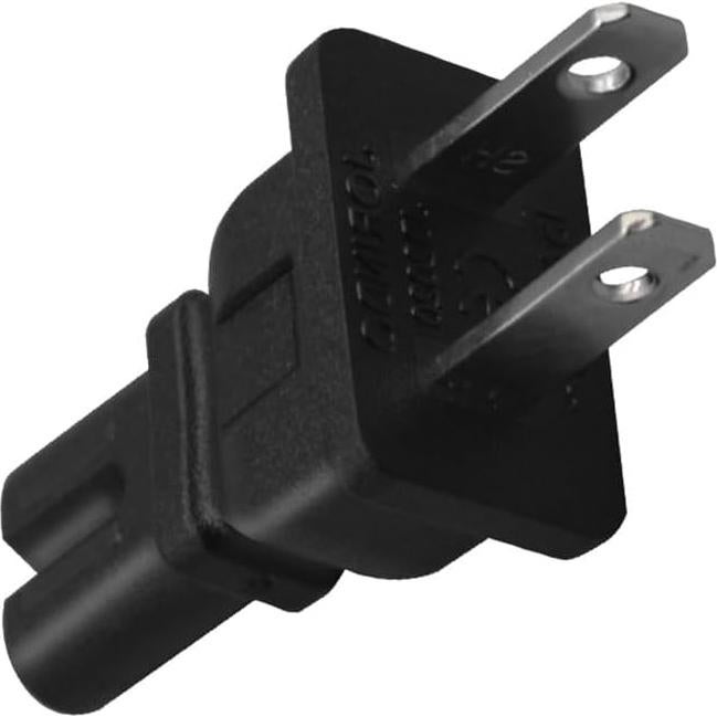 Adaptador de corriente AC 2Pack NEMA 1-15P a C7 15A 250V