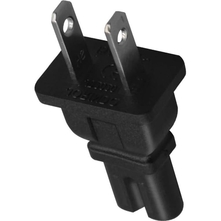 Adaptador de corriente AC 2Pack NEMA 1-15P a C7 15A 250V