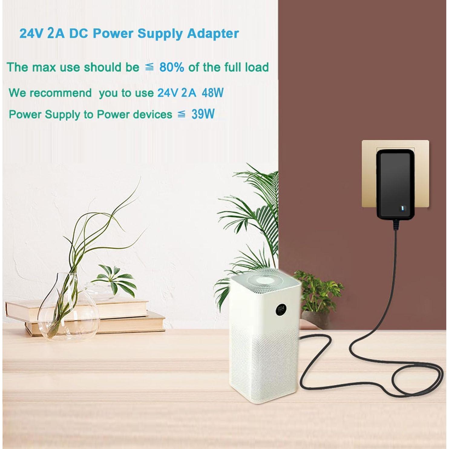 Adaptador de Alimentación DC 24V 2A MTYTOT para LED y CCTV