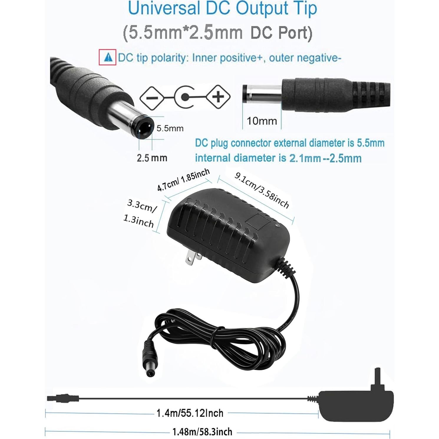 Adaptador AC/DC 24V 1A MTYTOT para luces LED y CCTV