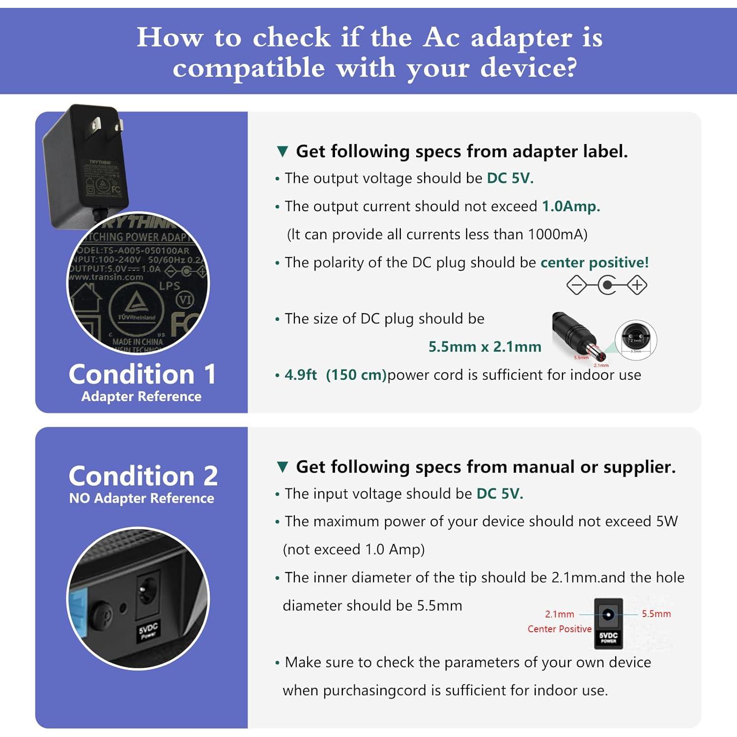 Adaptador de Corriente 5V 1A TRYTHINK con 11 Conectores