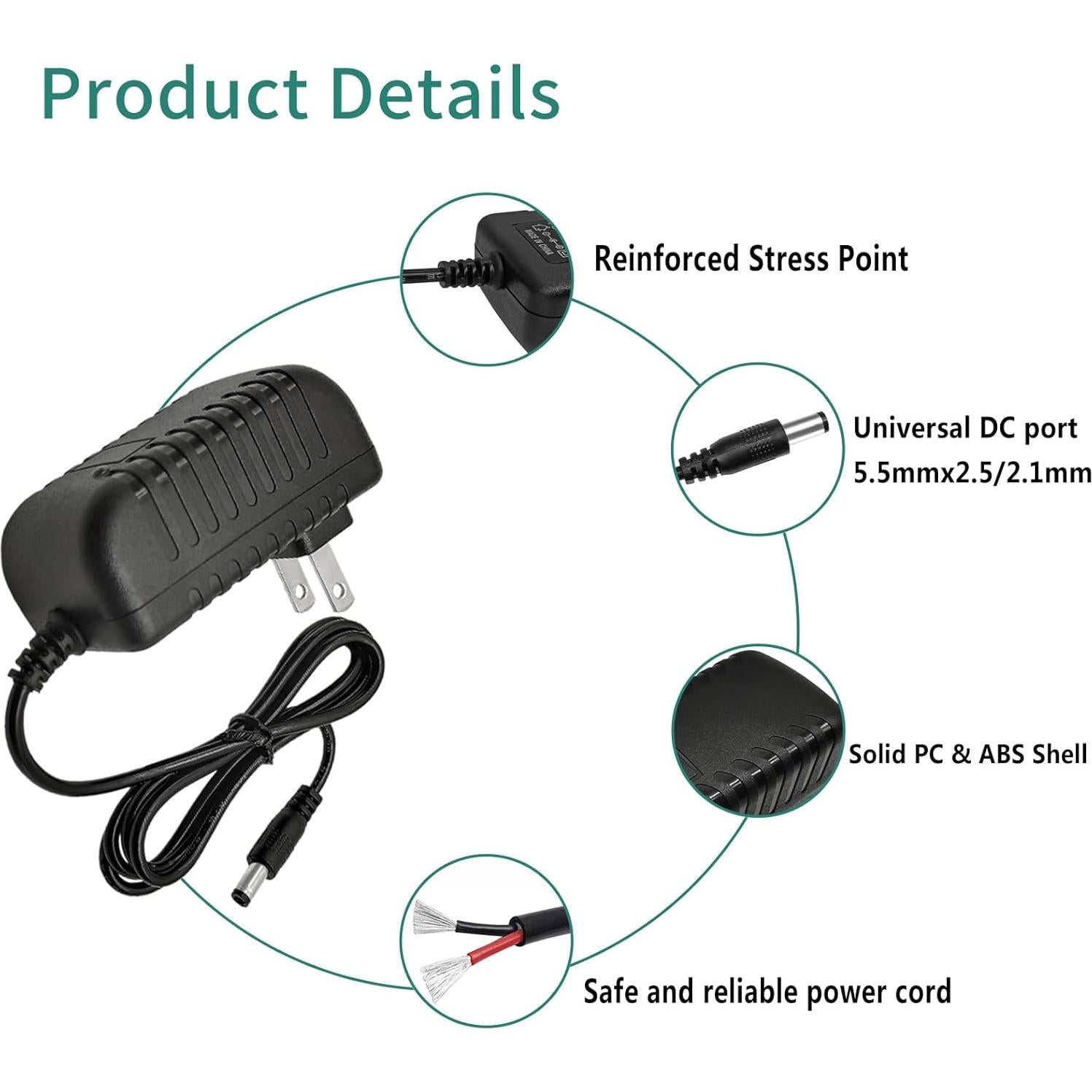 Adaptador de Corriente 12V 1.5A YOOFONE - 18W Max
