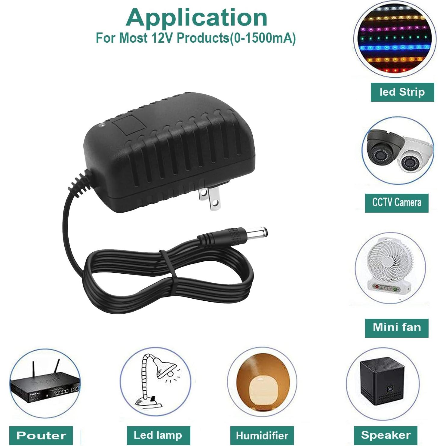 Adaptador de Corriente 12V 1.5A YOOFONE - 18W Max