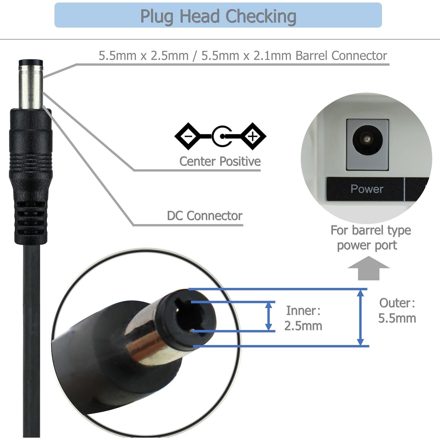Adaptador de Alimentación CA a CC EIKS 9V 1.5A con Conector 5.5x2.1mm
