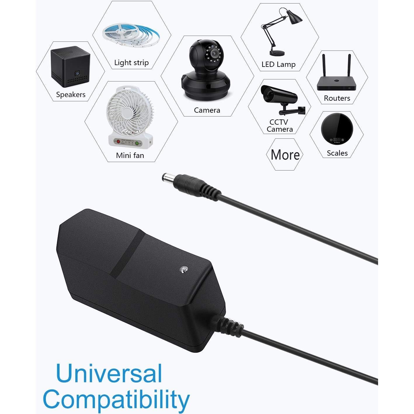 Fuente de Poder DC 12V 1A ALITOVE Adaptador 12W para LED