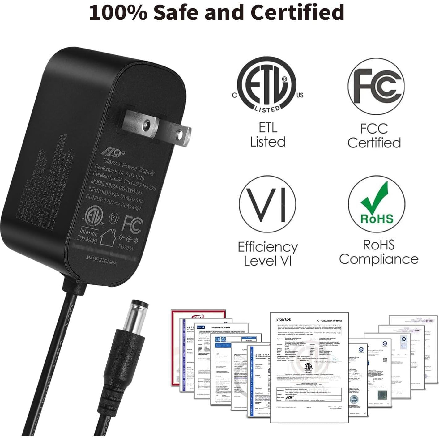 Adaptador de Alimentación Tonton 12V 2A 24W con 8 Puntas