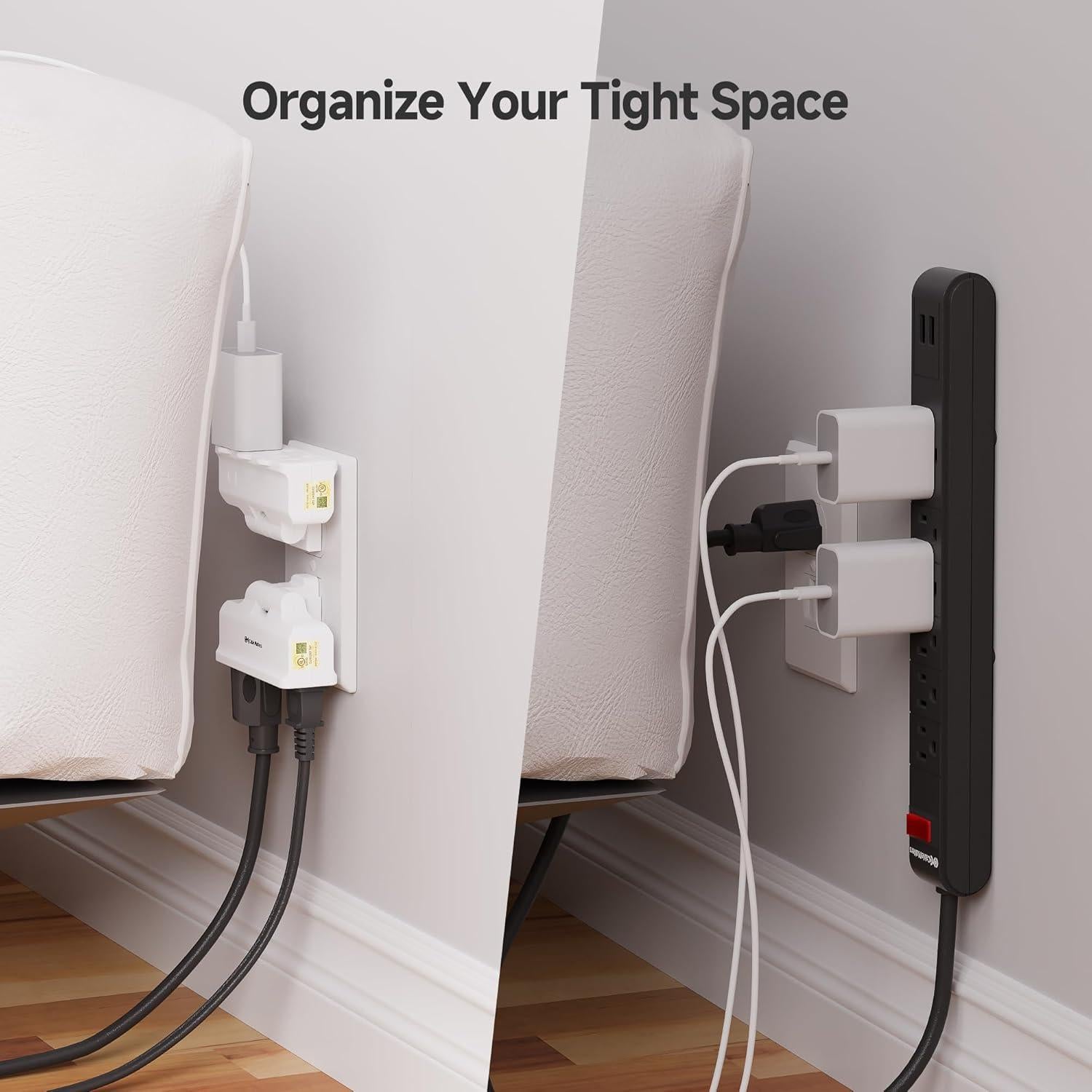 Adaptador de Pared Giratorio 3 Salidas Cable Matters Blanco