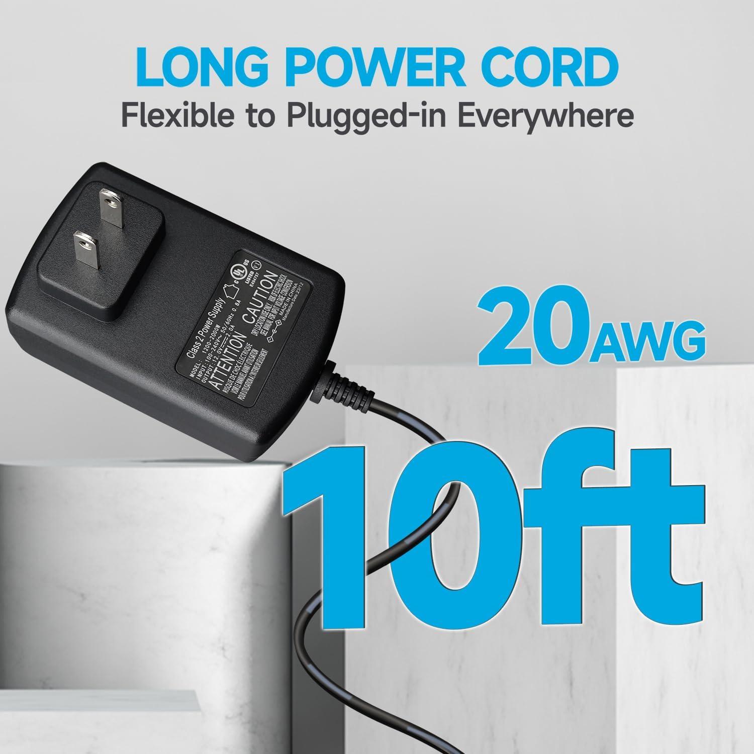 Adaptador de Alimentación 12V 2A ANLINK 3m para LED y CCTV