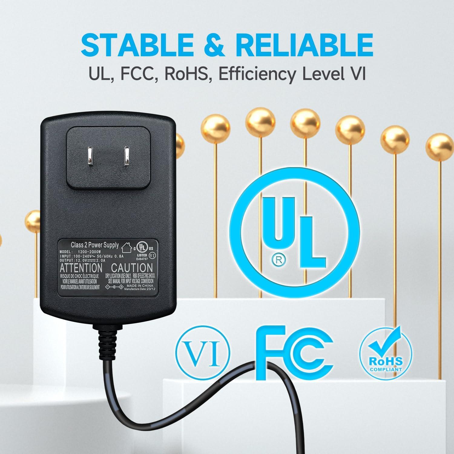 Adaptador de Alimentación 12V 2A ANLINK 3m para LED y CCTV