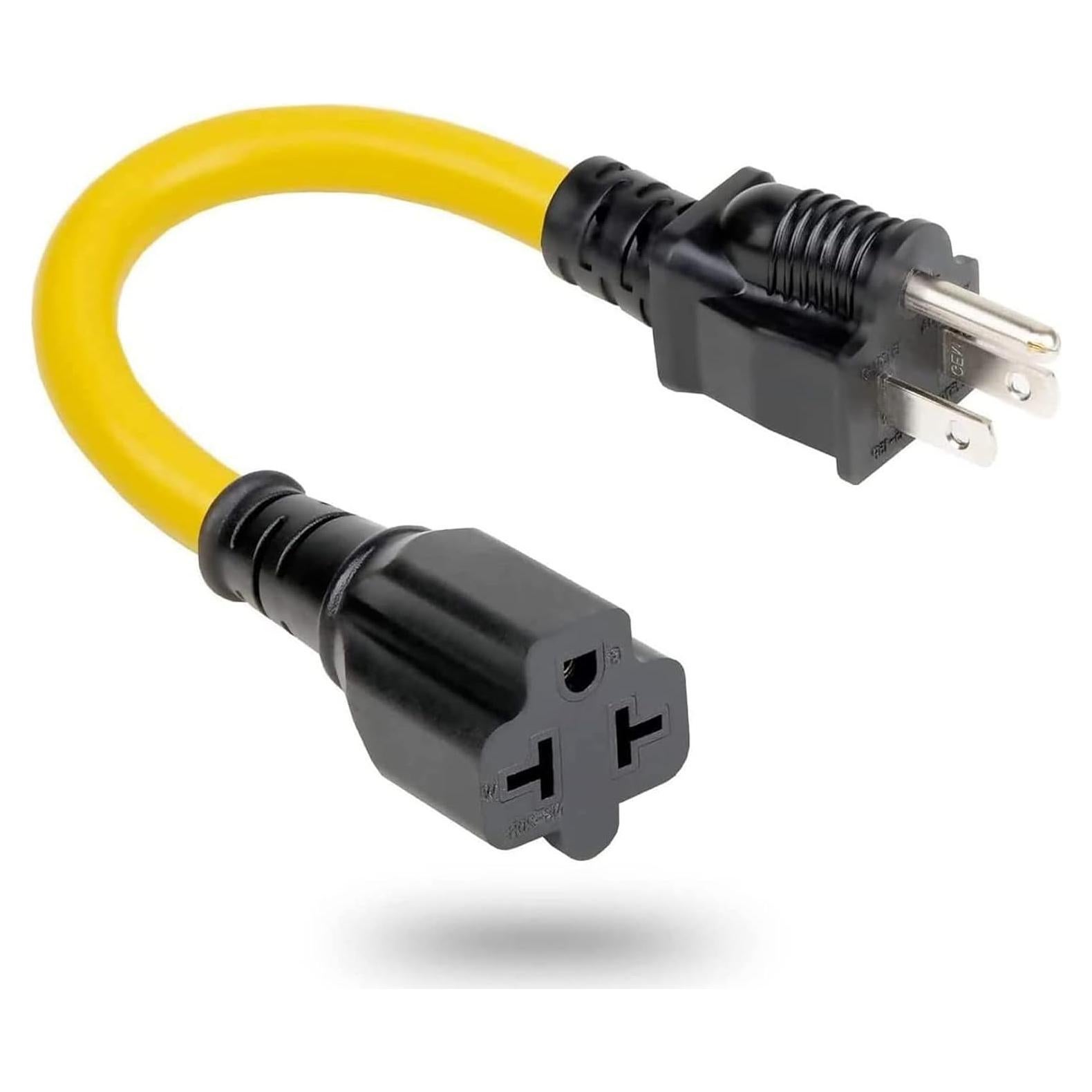 Cable adaptador AC 12AWG 15A a 20A 1 pie Hurricane