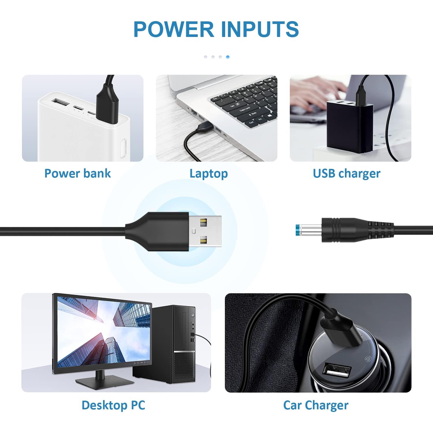 Cable de Alimentación DC 5V Universal Powseed con 13 Adaptadores