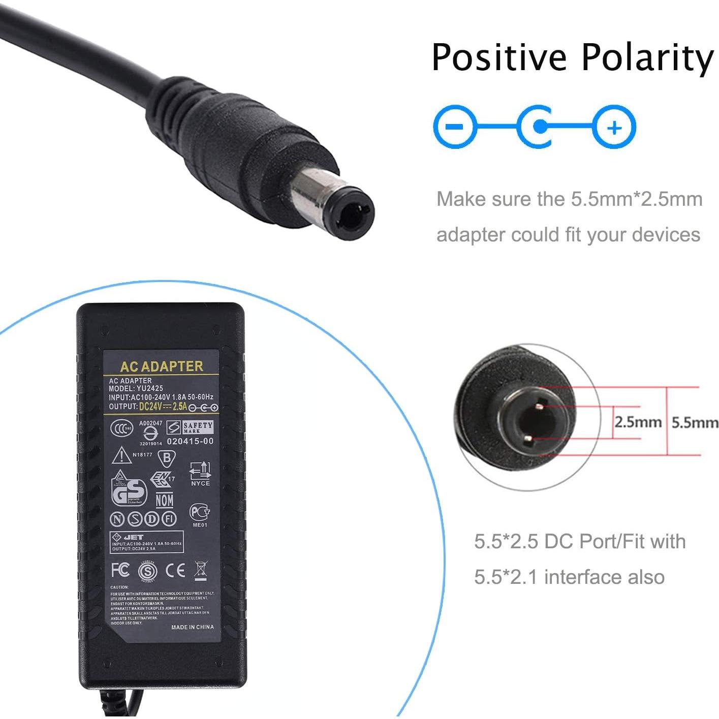 Fuente de Alimentación 24V 2.5A COOLM Adaptador AC/DC 60W