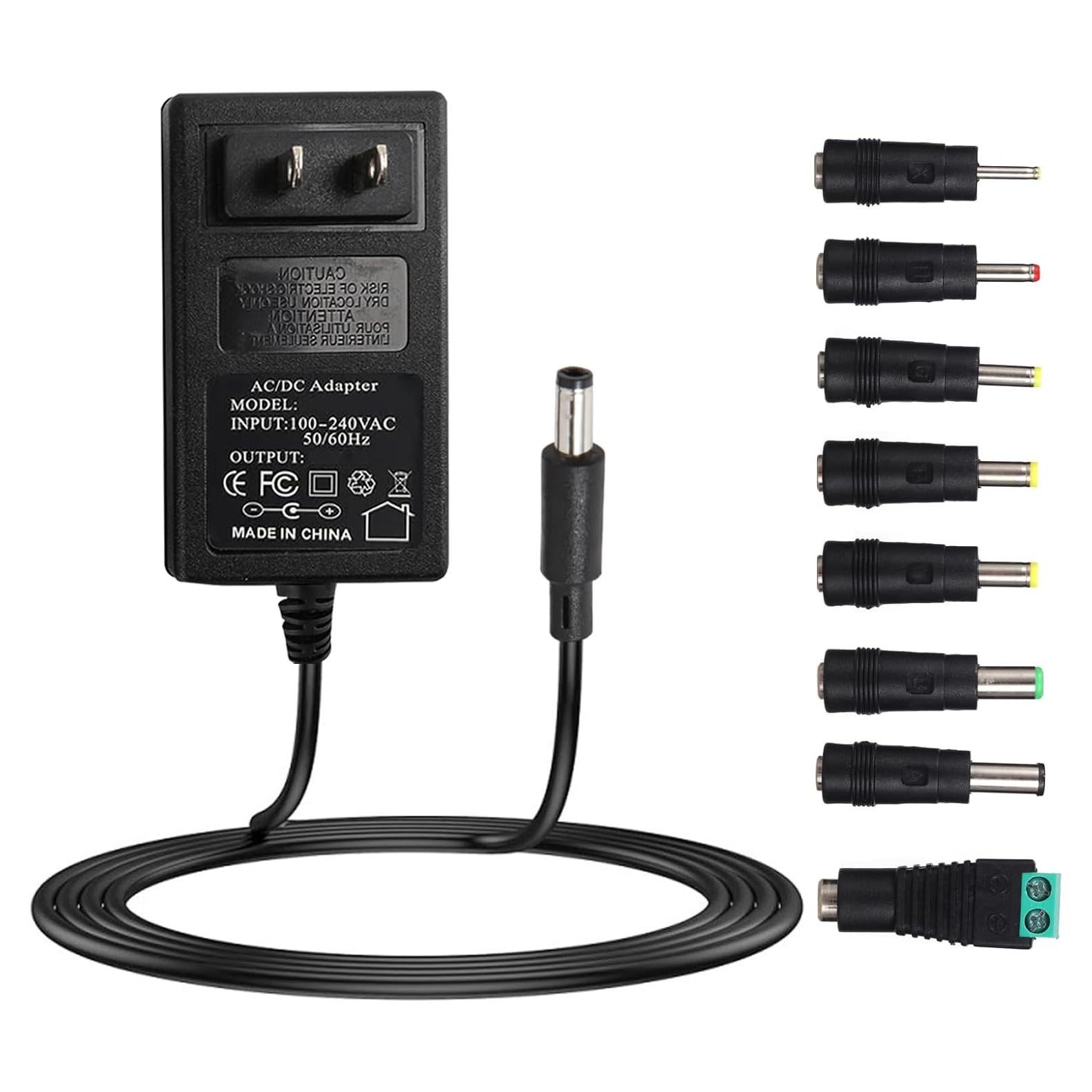 Adaptador de Corriente 19V 2A FSQWUR con 8 Enchufes Intercambiables