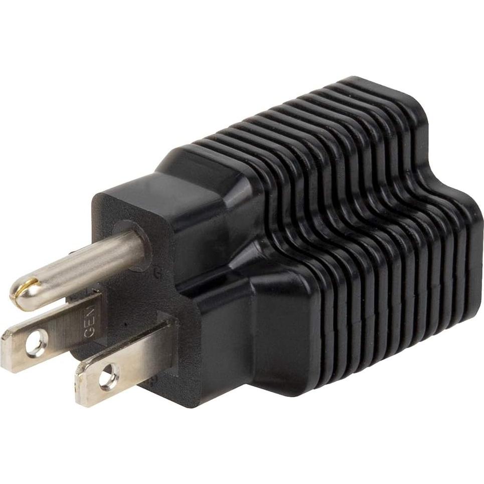 Adaptador de Enchufe CA 15A a 20A EVmore Negro 4 en 1