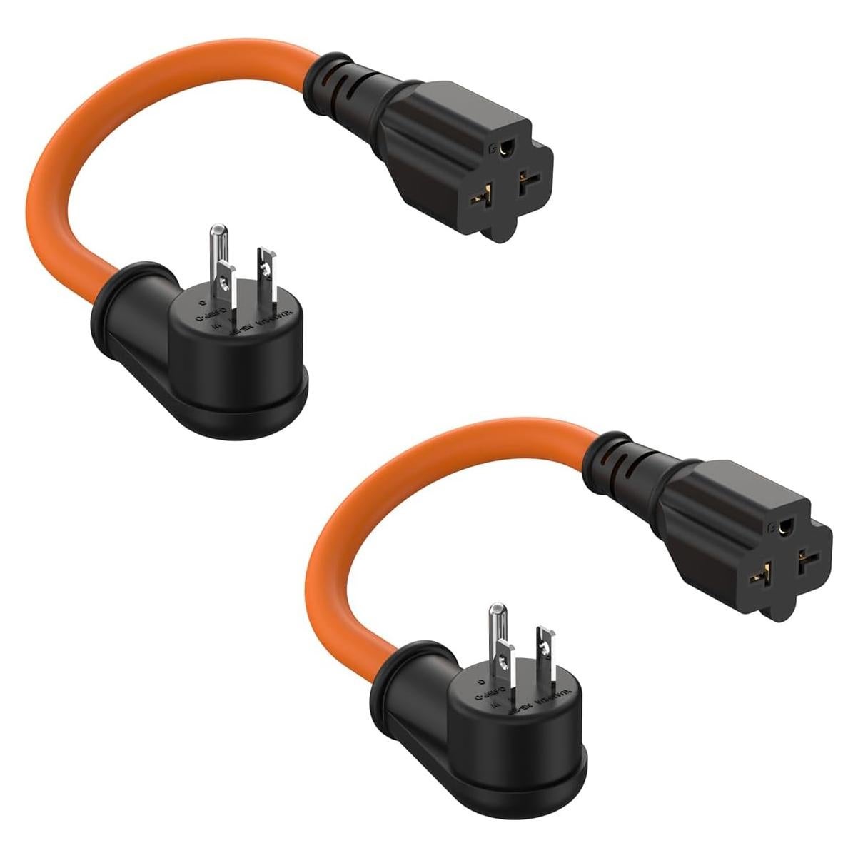 Adaptador de Enchufe 15A a 20A 0.3m 2Pack Nema 5-15P