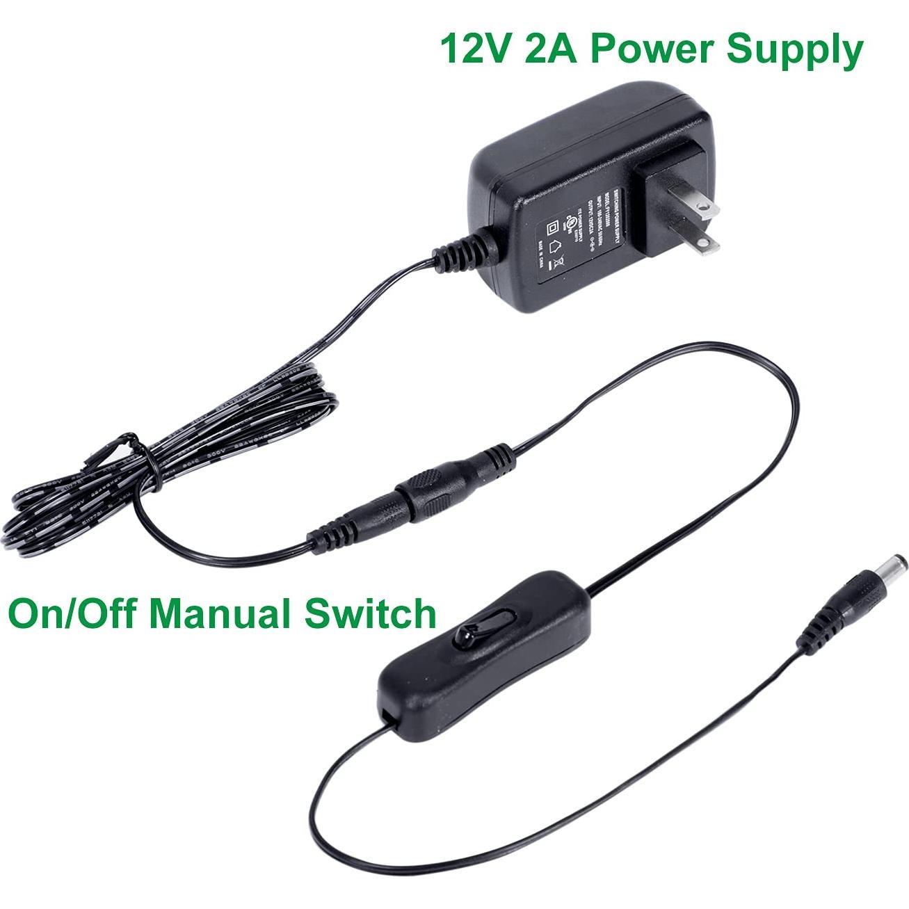 Fuente de Alimentación 12V 1.5A AIBOO Adaptador 18W con Interruptor