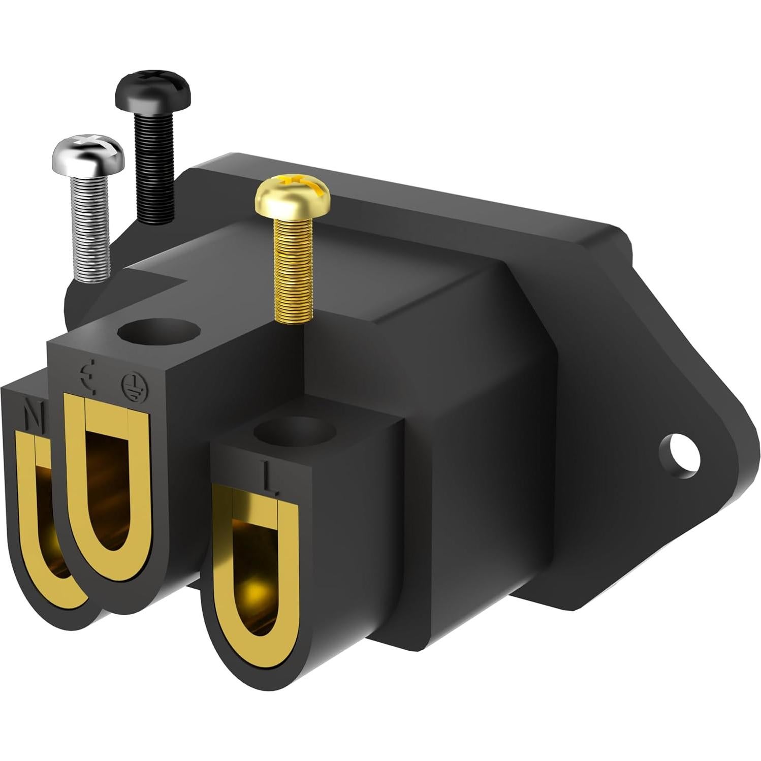 Enchufe de Alimentación Monosaudio IEC C14 250V 10A Chapado Oro