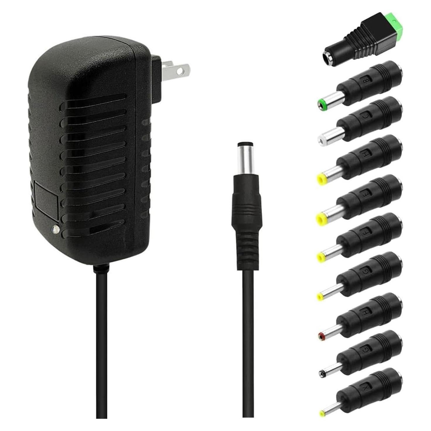 Adaptador de Alimentación DC 12V 1.5A MTYTOT con 10 Conectores