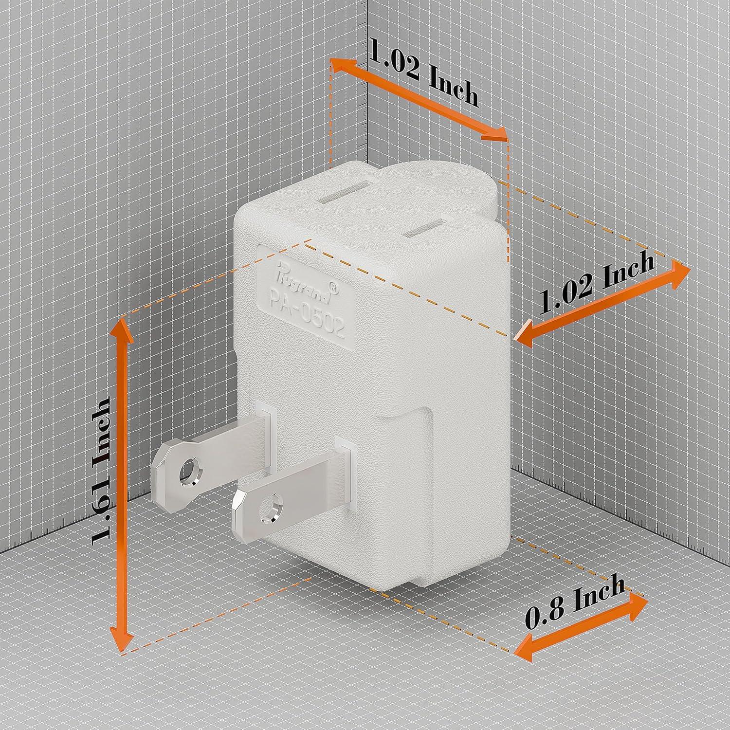 Adaptador de corriente AC PluGrand tipo L 15A 125V ángulo recto