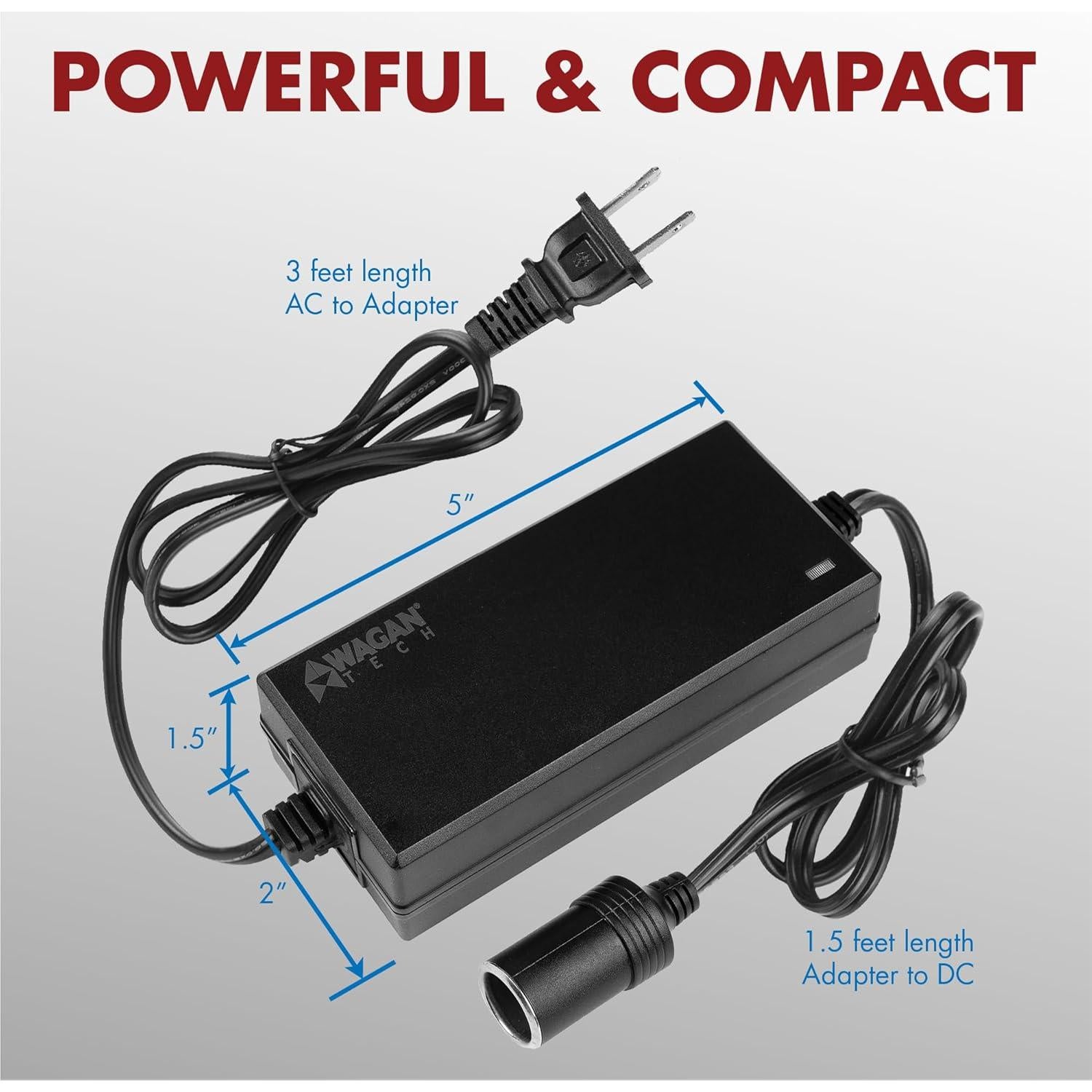 Adaptador de corriente AC a DC Wagan EL9903 5A 60W 110V a 12V
