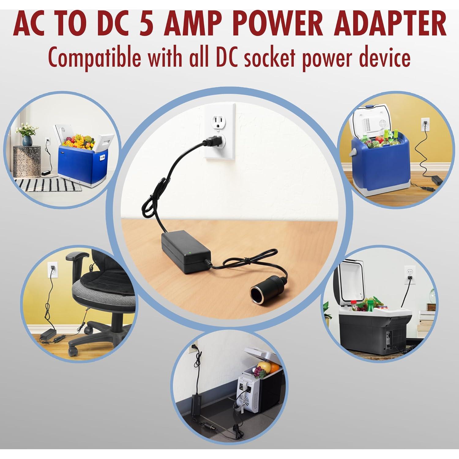 Adaptador de corriente AC a DC Wagan EL9903 5A 60W 110V a 12V