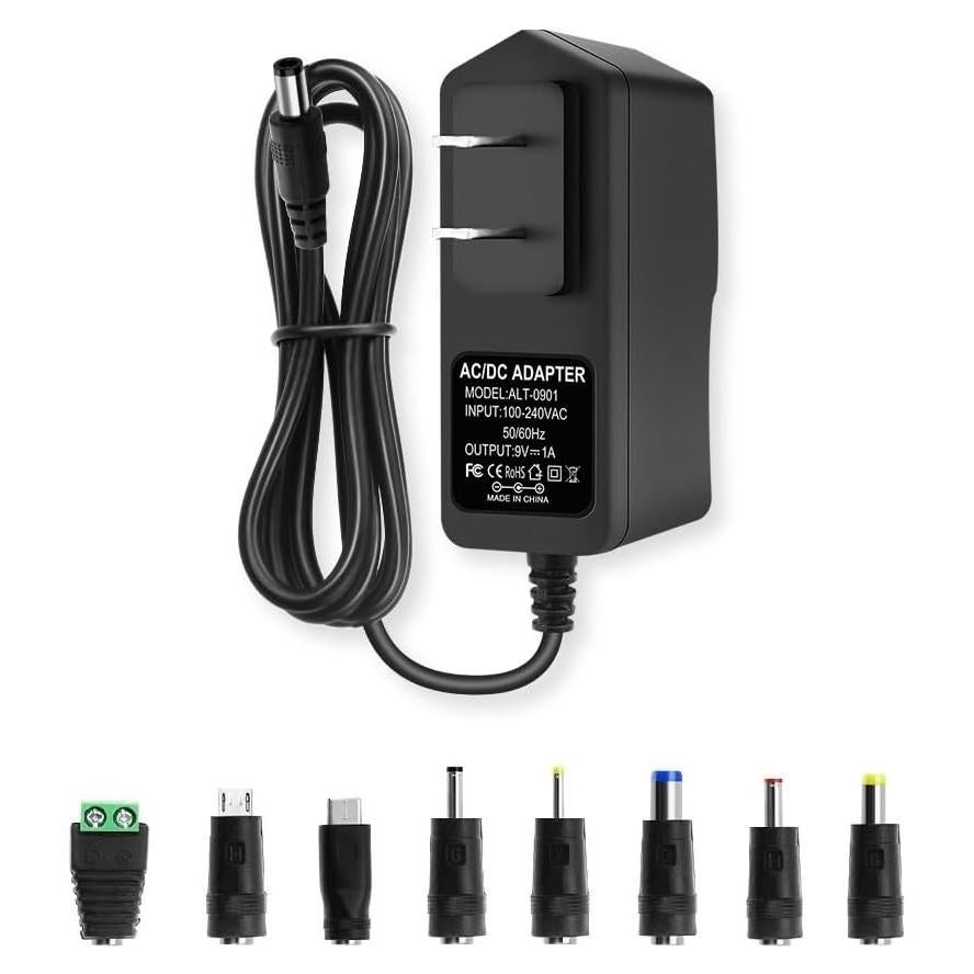 Adaptador de Corriente DC 9V 1A Changyuntech con 8 Puntas