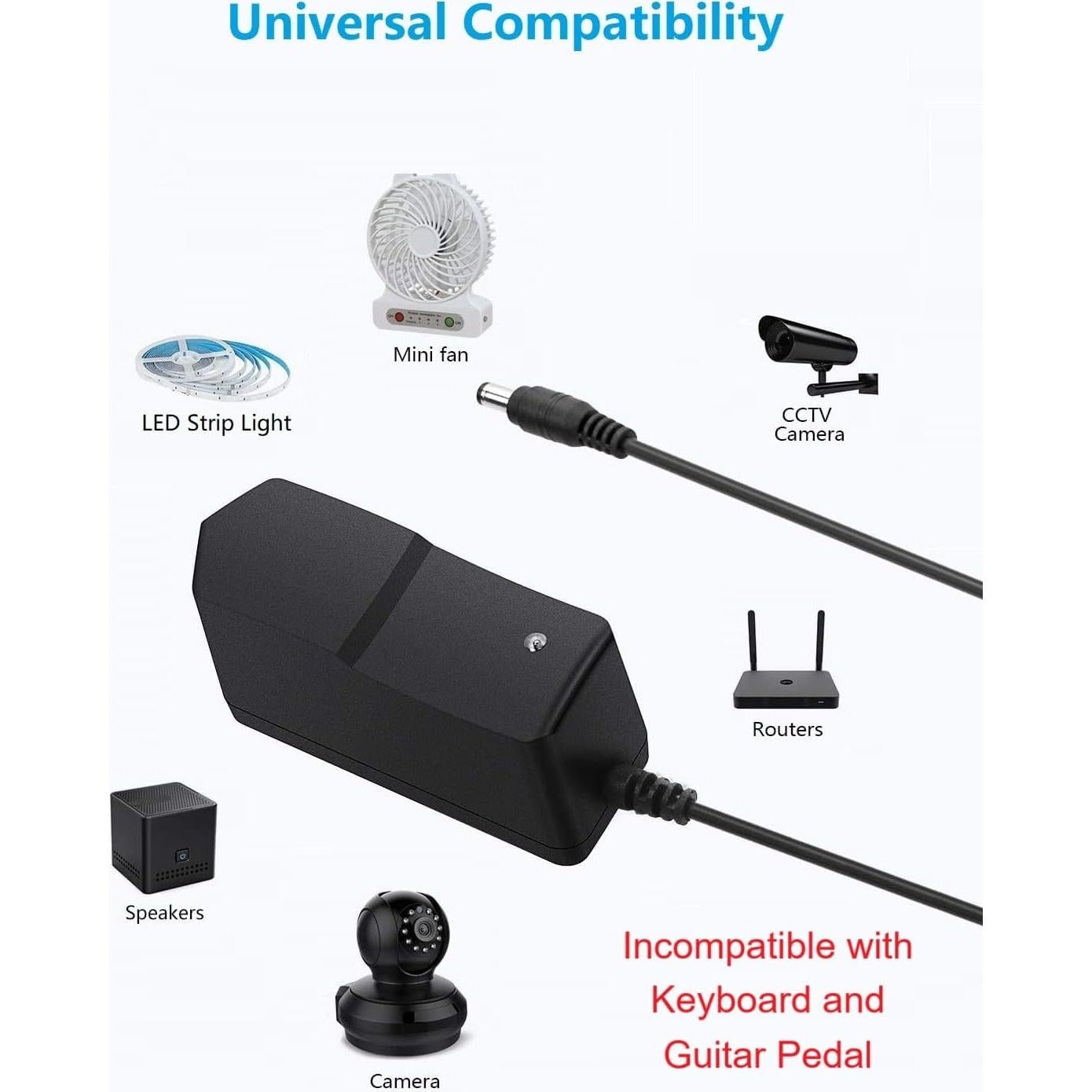 Adaptador de Corriente DC 9V 1A Changyuntech con 8 Puntas