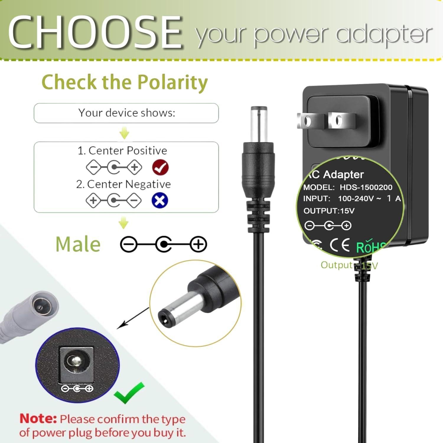 Adaptador de Corriente 15V 1A Qnanw para Litter Robot 3 - 2.1mm